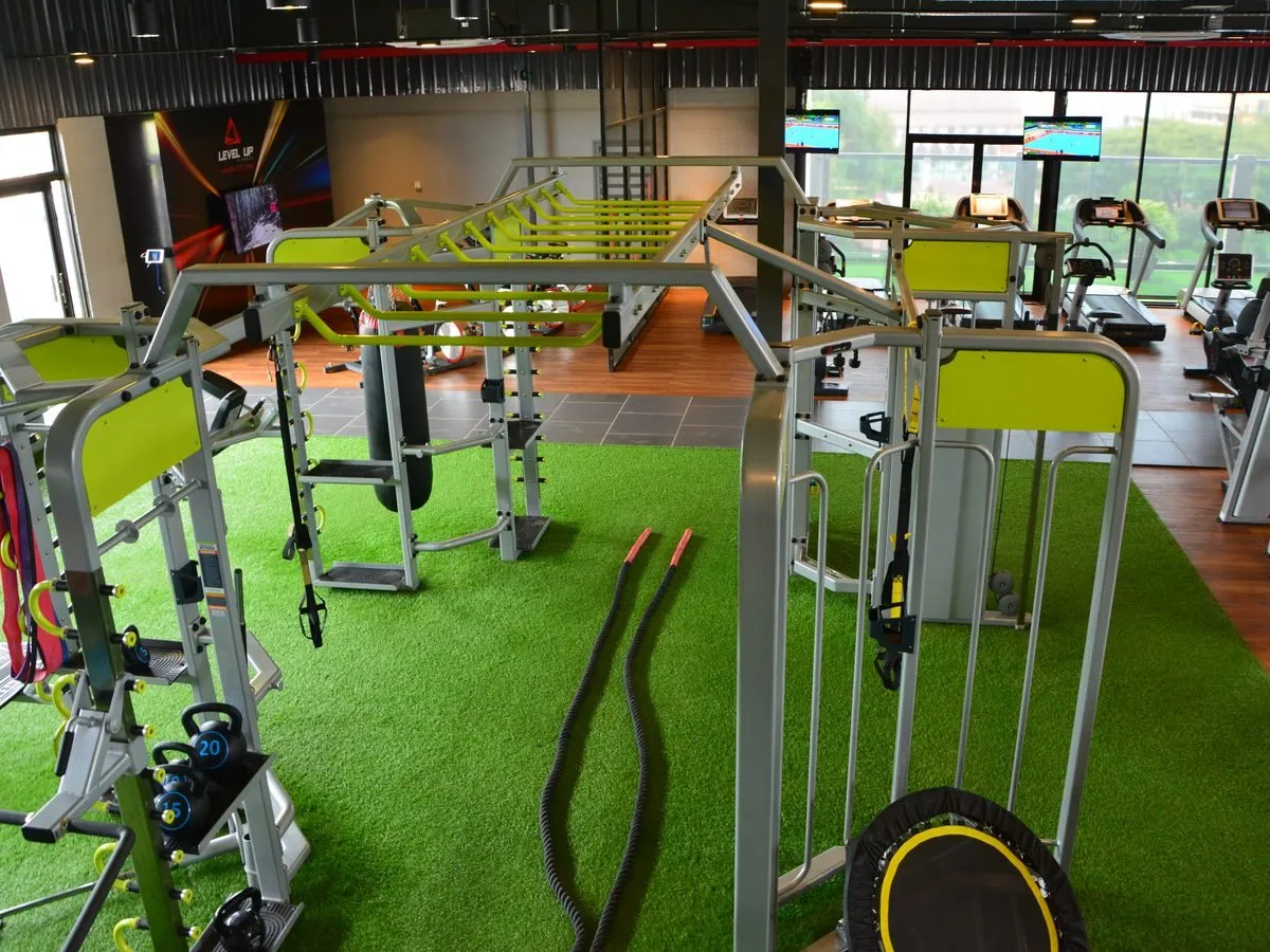 Functional rig on turf at Level Up Fitness Xpress Kuala Terengganu