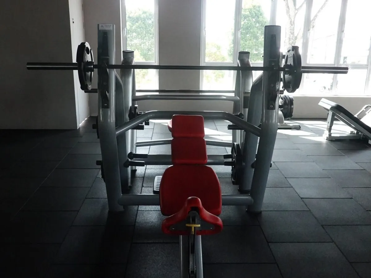 Plenty of racks and benches at Level Up Fitness Xpress Tabuan Jaya