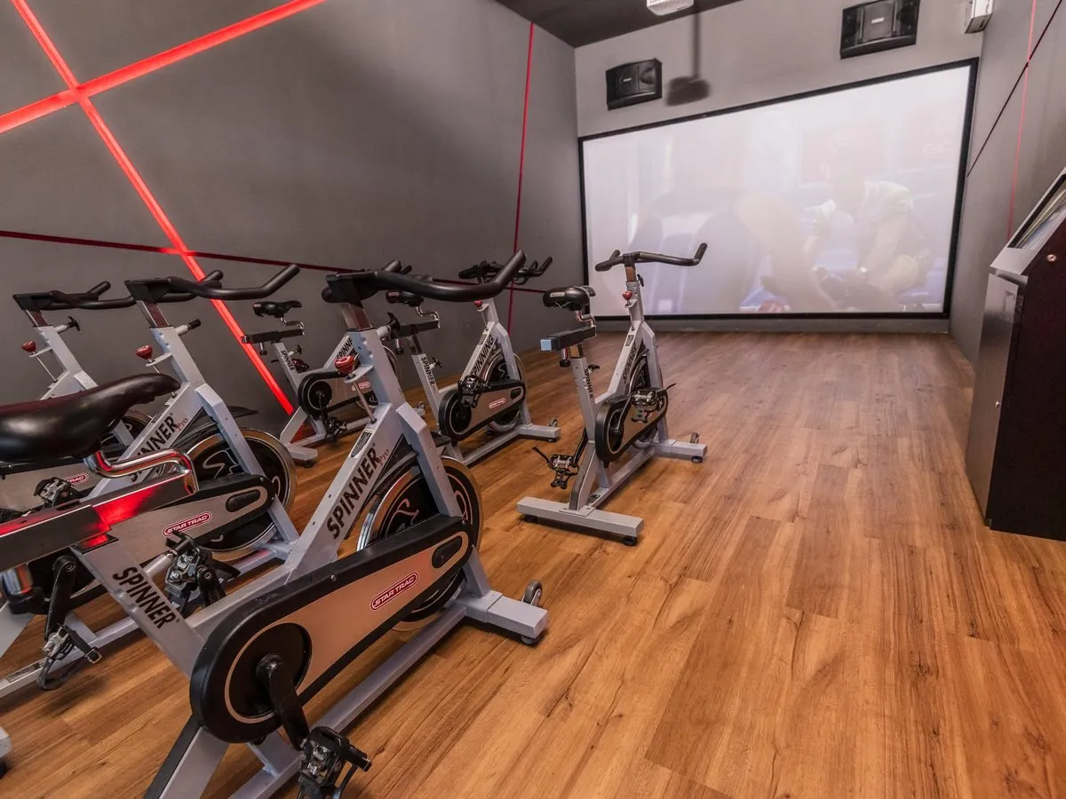 Spin studio at Level Up Fitness Xpress SkyArena