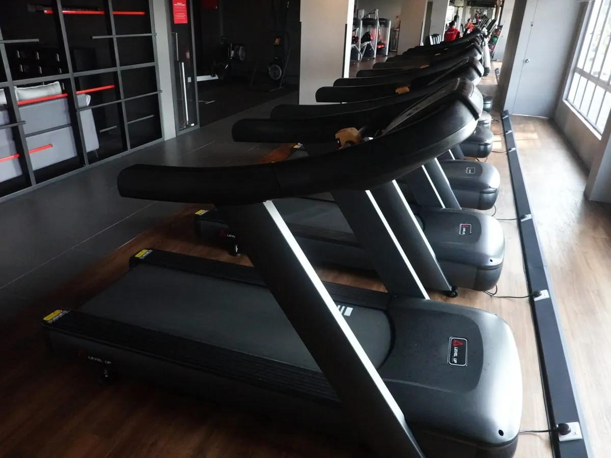 Cardio by the window at Level Up Fitness Xpress Tabuan Jaya