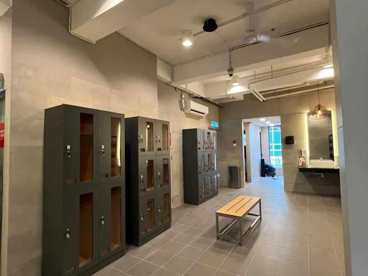 The cleanest changing rooms at Level Up Fitness Xpress Metrocity